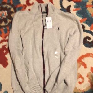 Polo zip up sweater